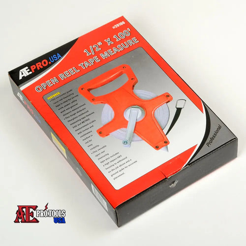 1/2’’ X 100’ Open Reel Neon Tape Measure