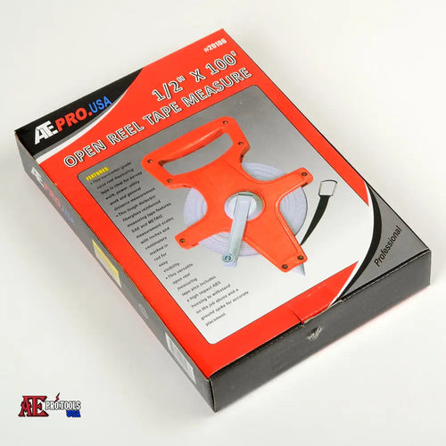 1/2’’ X 100’ Open Reel Neon Tape Measure