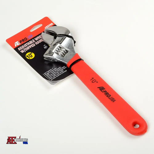 10’’ Adjustable Wrench -PVC Handle-