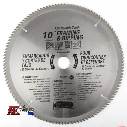 10’’ X 120 Teeth Carbide Blade