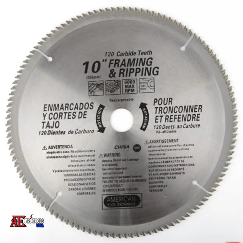 10’’ X 120 Teeth Carbide Blade
