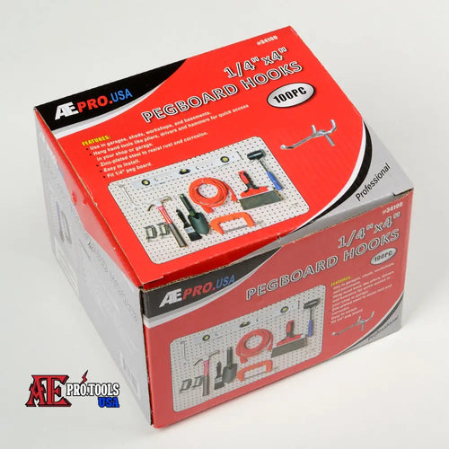 100 pc 4’’ x 1/4’’ Pegboard Hook