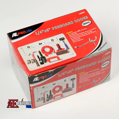 100 pc 6’’ x 1/4’’ Pegboard Hook