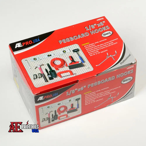 100 pc 6’’ x 1/8’’ Pegboard Hook