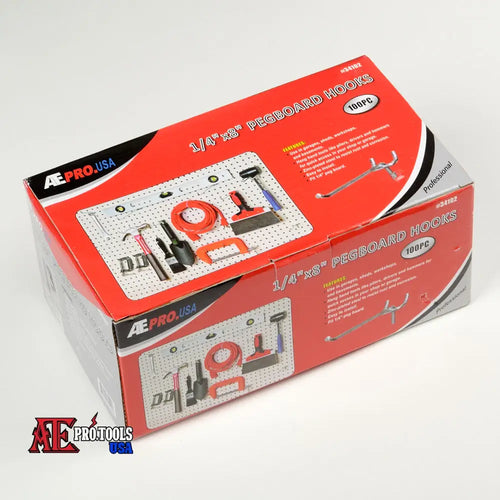 100 pc 8’’ x 1/4’’ Pegboard Hook
