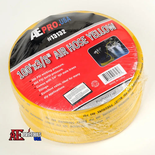 100’ X 3/8’’ PVC Air Hose -Yellow Color-