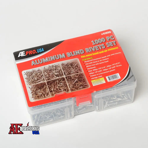 1000 pc Aluminum Blind Rivets Set (4 sizes)