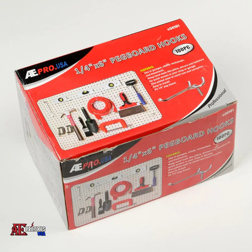 100 pc 6’’ x 1/4’’ Pegboard Hook