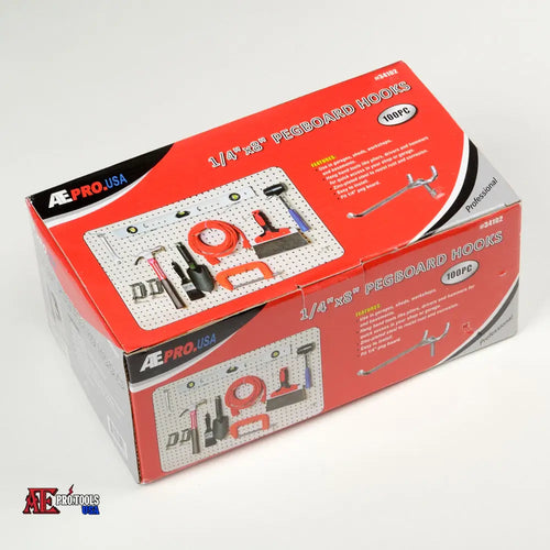 100 pc 8’’ x 1/4’’ Pegboard Hook