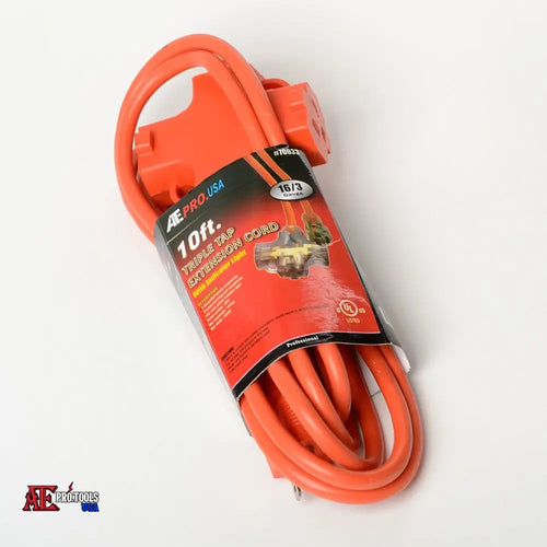 10ft 16/3 Triple Tap Extension Cord UL