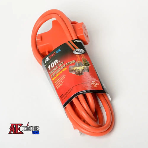 10ft 16/3 Triple Tap Extension Cord UL