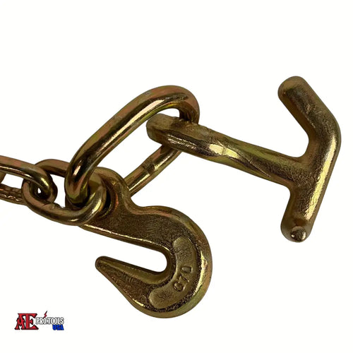 10FT TOW CHAIN W/ 15’’ 8’’’ FORGED J & GRAB HOOK’