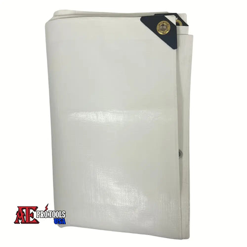 10ft x 14ft Ultra Heavy Duty White Poly Tarp