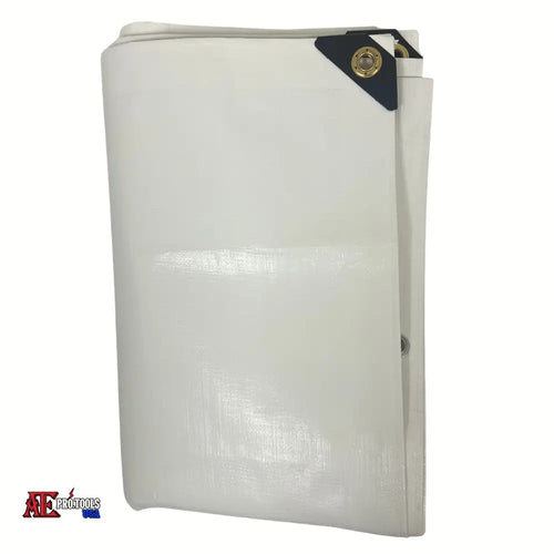 10ft x 10ft Ultra Heavy Duty White Poly Tarp