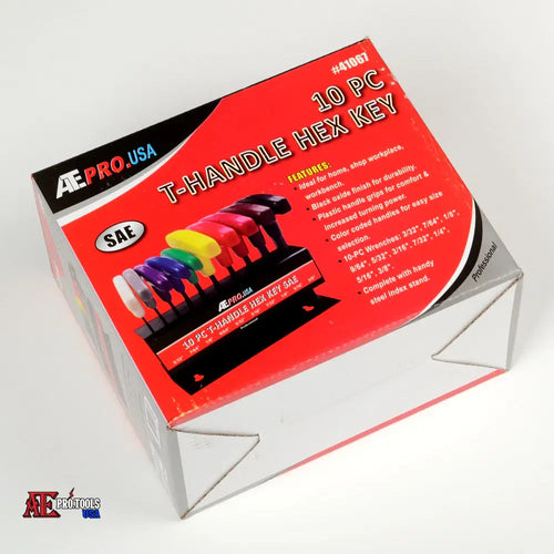 10 pc T-Handle Hex Key Wrench Set -SAE-