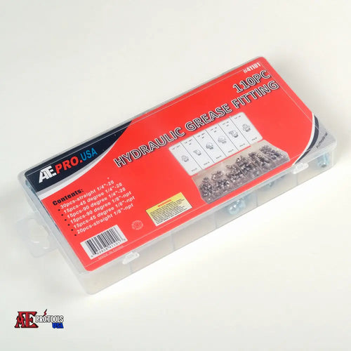 110 pc Hydraulic Grease Fitting Kit